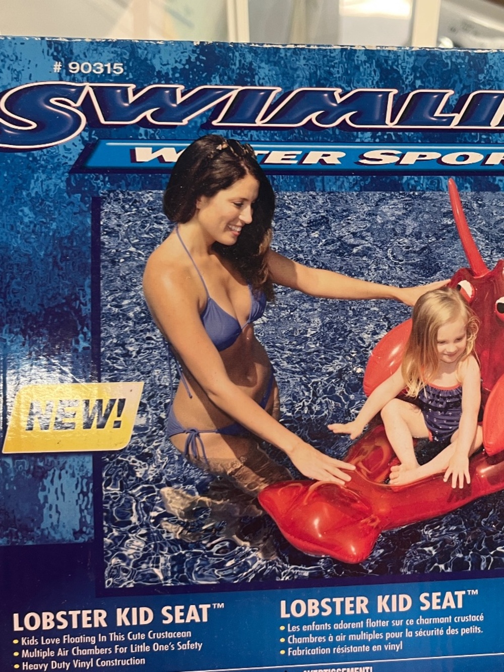 Swimline Lobster Kid Seat Inflatable Pool Float NEW #90315